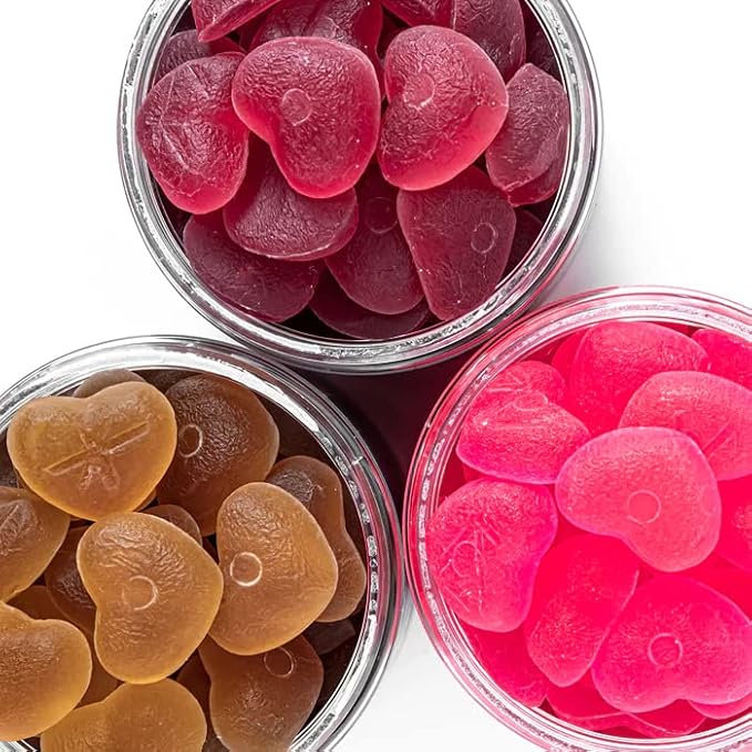 Teami Wellness Gummies Delicious Heart Shaped Gummies for a Balanced Belly, Immune Support and Relaxation Multivitamin Jelly Pack of 3