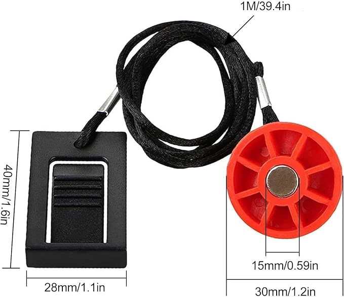EEEKit Treadmill Magnet Safety Key, Universal Treadmill Key Replacement, Magnetic Emergency Stop Compatible with Image Reebok Epic Golds Gym Freemotion Healthrider Running Machine