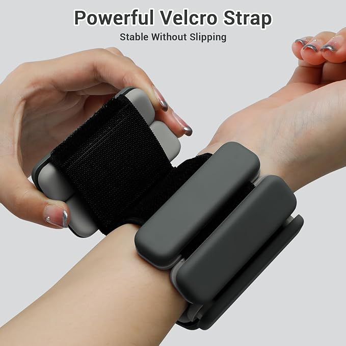 Sportneer Wrist Weights - 1 Pair (1 lb Each) | Adjustable Wearable Weights Silicone Wrist Bangles for Women | Yoga, Dance, Barre, Pilates, Zumba, Swimming, Cardio, Aerobics, Gym