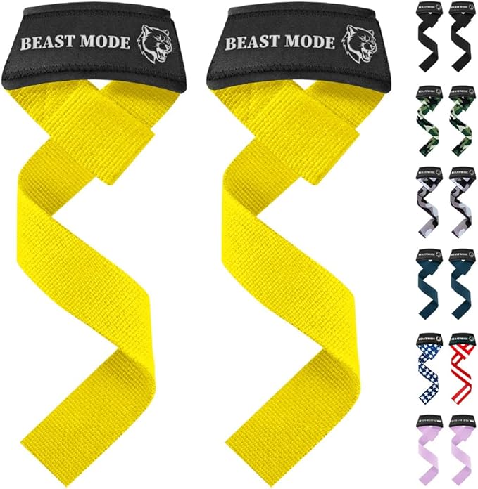TECEUM Wrist Lifting Straps with Neoprene Padding Support β Heavy Duty Wrist Workout Straps For Men and Women β Ideal for Powerlifting, Strength Training, Bodybuilding