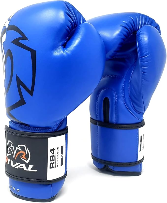 RIVAL Boxing RB4 Econo Bag Gloves, Hook and Loop Closure - Synthetic PU Outer Shell for Extra Durability and Performance