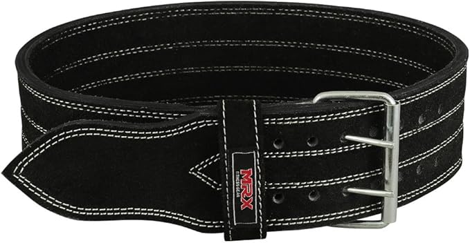 MRX Powerlifting Leather Belt 4" Wide 10mm Thickness 2 Prong
