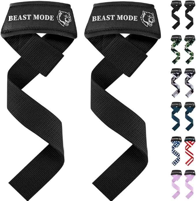 TECEUM Wrist Lifting Straps with Neoprene Padding Support β Heavy Duty Wrist Workout Straps For Men and Women β Ideal for Powerlifting, Strength Training, Bodybuilding