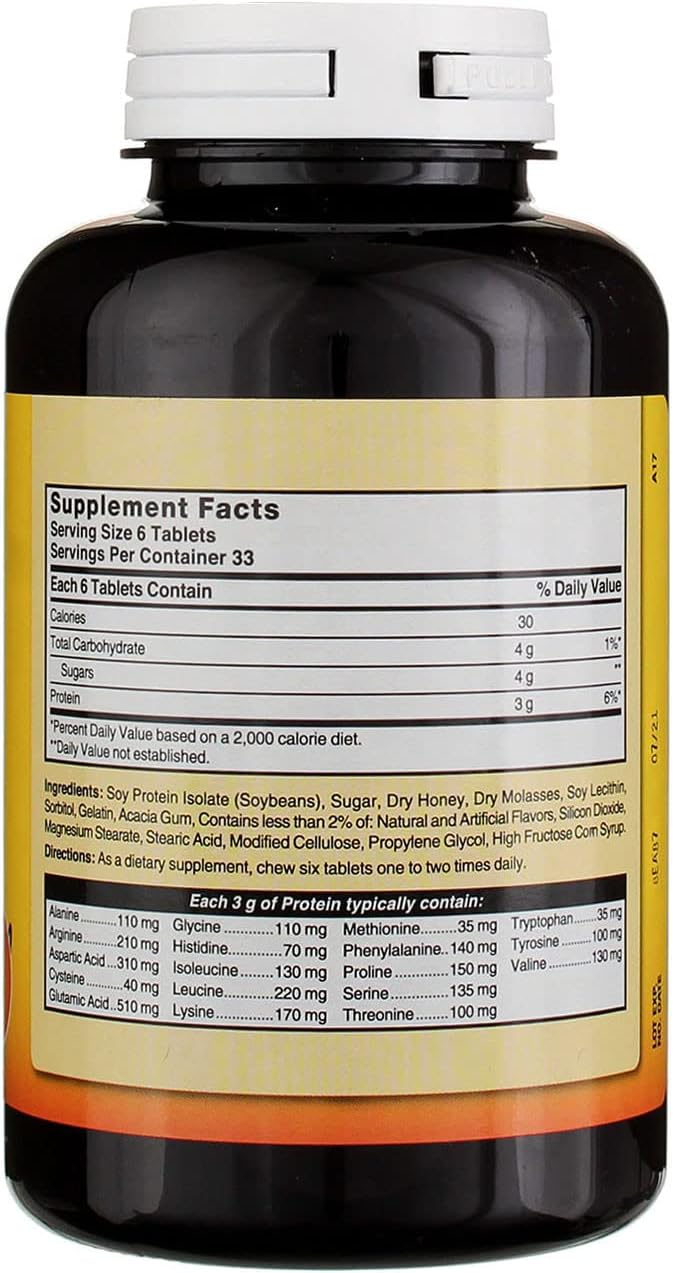 Natures Blend Protein Tablets Honey Flavor 200 Tablets