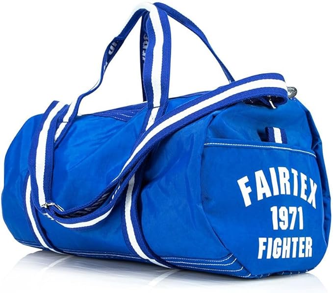 Fairtex BAG9 Retro Style Barrel Bag Thai Boxing Heavy Gym Bag Myay Thai MMA (Blue)