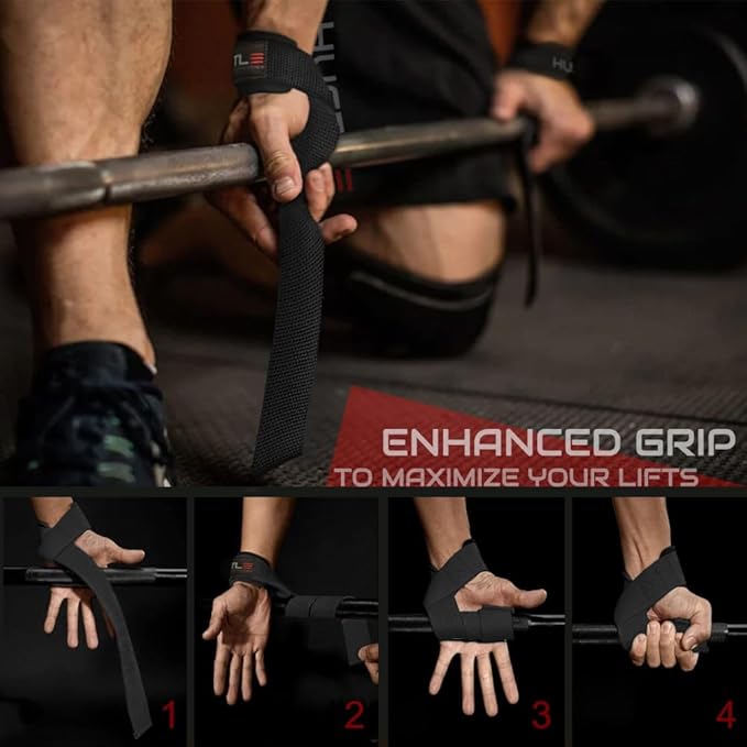 Wrist Wraps for Weightlifting (USPA Approved) - 18" or 12" Premium Quality Weight Lifting Wrist Straps - Best Gym Wrist Wraps with Thumb Loop for Powerlifting & Weight Training for Men & Women