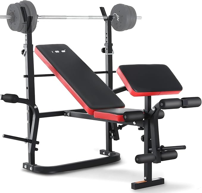 ISE Multi-Weight Bench Set with Squat Rack Training,800LBS