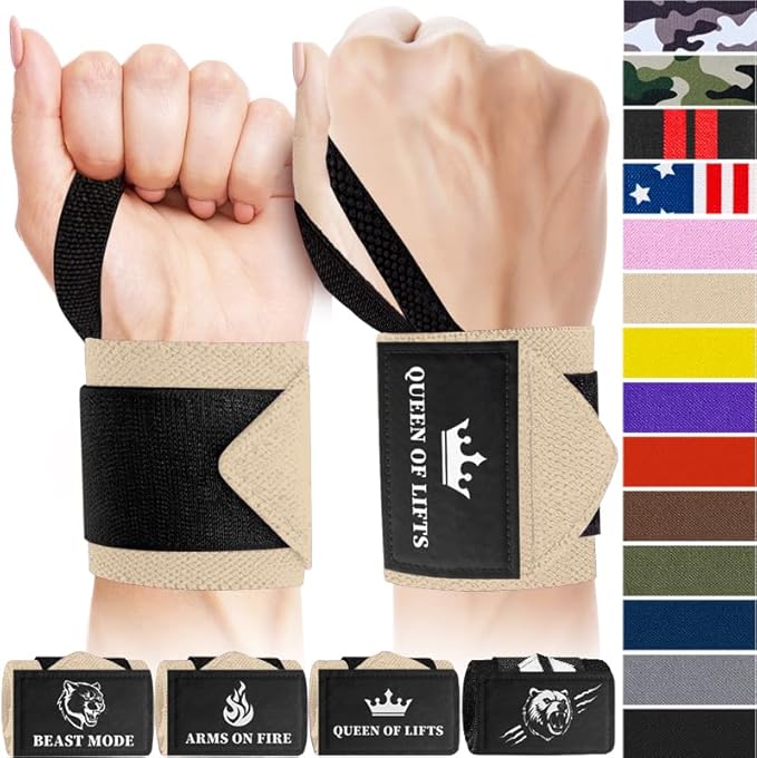 TECEUM Weightlifting 18" & 12" Wrist Wraps with Thumb Loop β Heavy Duty Wrist Workout Braces for Men and Women β Ideal for Powerlifting, Strength Training, Bodybuilding