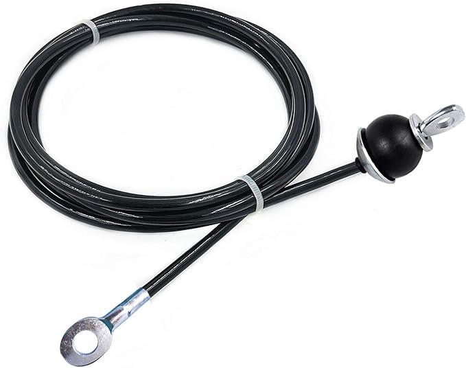 KORIKAHM Fitness Pulley Cable 118/157 / 197/236 Inch, LAT Pulldown Cable Replacement Gym Thick 6mm for Pulley System Cable Machine Accessories, PU Coating Steel Wire Rope with Stopper Ball
