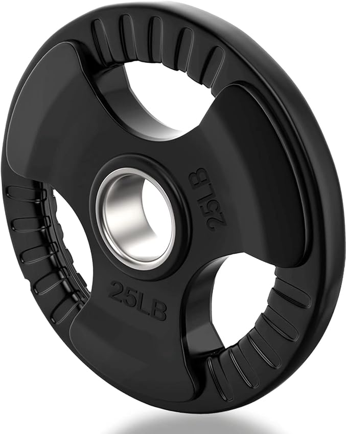 Elevens Bumper Plates Olympic Rubber Weight Plate Set 10/25LB 2-Inch 2-Inch Steel