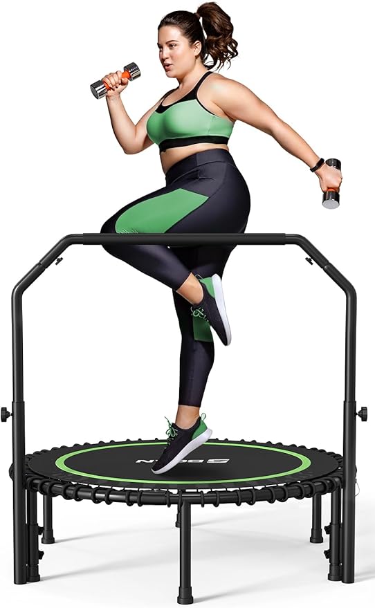 BCAN 450/550 LBS Foldable Mini Trampoline 40"/48"/50" Fitness