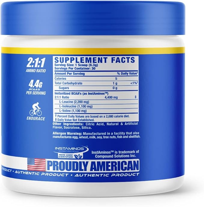 Ronnie Coleman Signature Series BCAA XS Powder with Essential Amino Acids, Post Workout Muscle Recovery, Sugar Free Hydration Drink Mix, Supplement for Women and Men, Cotton Candy Flavor, 30 Servings