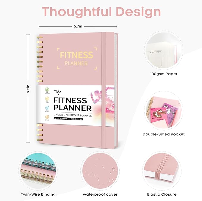 Fitness Workout Journal for Women & Men A5(5.5" x 8.2") Workout