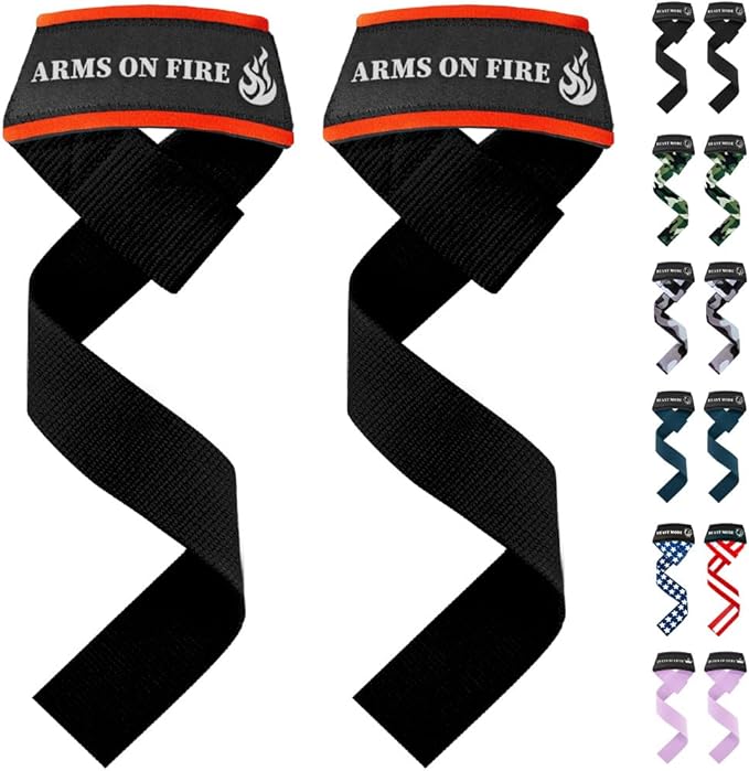 TECEUM Wrist Lifting Straps with Neoprene Padding Support β Heavy Duty Wrist Workout Straps For Men and Women β Ideal for Powerlifting, Strength Training, Bodybuilding