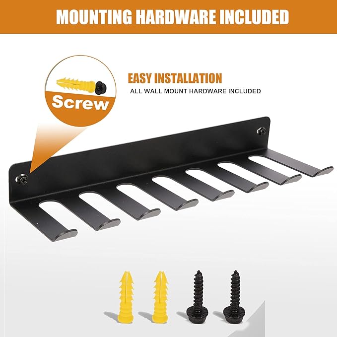 Multi-Purpose Storage Rack Resistance Bands Rack Gym Storage Rack Fitness Bands Rack Heavy Duty Rack for Resistance Bands, Straps, Jump Ropes, Foam Rollers, Chains, Weight Belts, Tools (M-17)