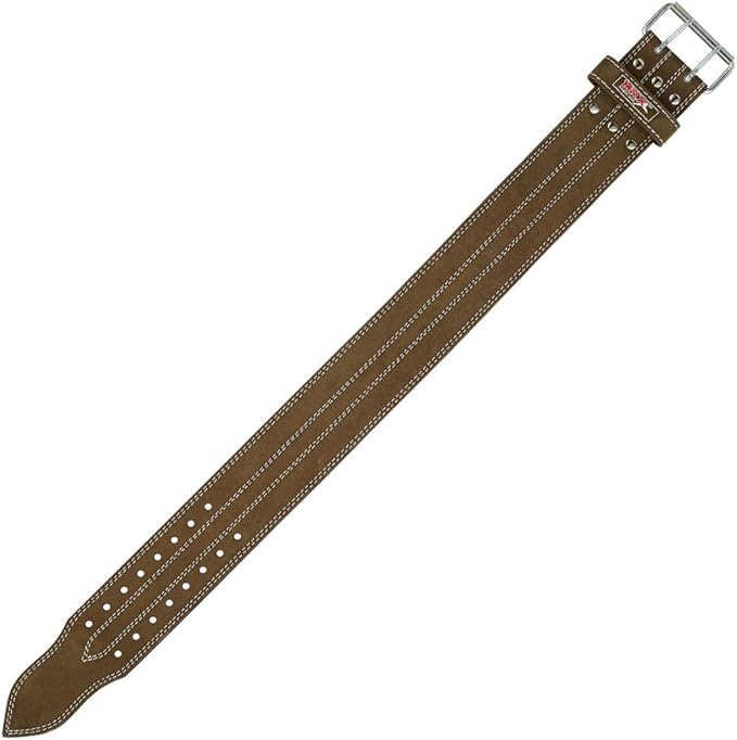 MRX Powerlifting Leather Belt 4" Wide 10mm Thickness 2 Prong