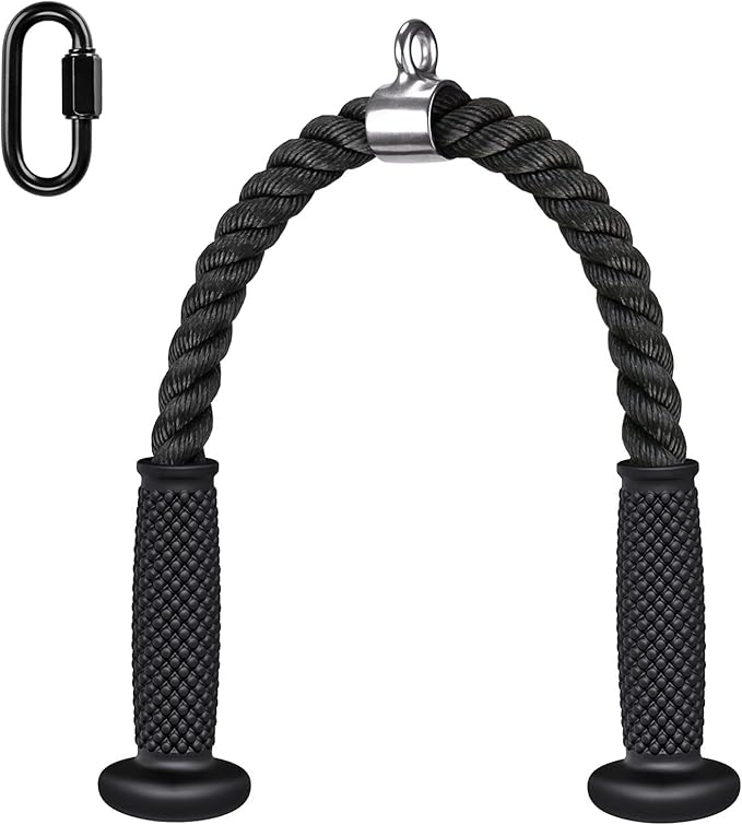 Kipika Tricep Pull Down Attachment, Cable Machine Accessories for Home Gym, Cable Machine Attachments Pulley System Gym, LAT Pull Down Attachment Weight Fitness