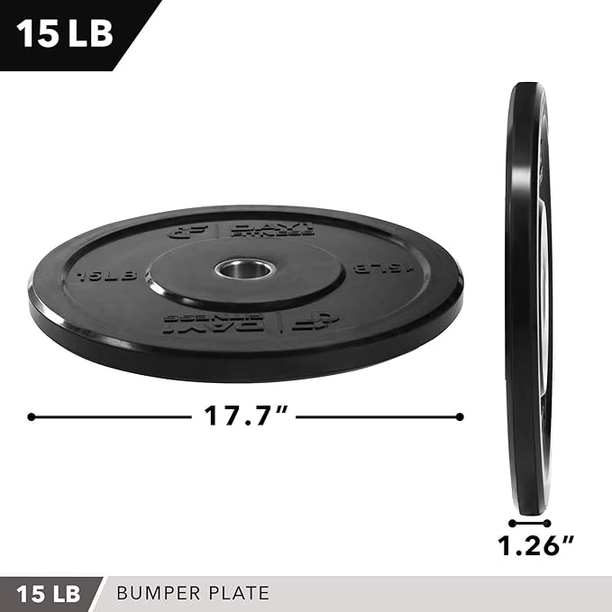 Day 1 Fitness Olympic Bumper Plate 2” – 5 Weight 10lbs to 45lbs -