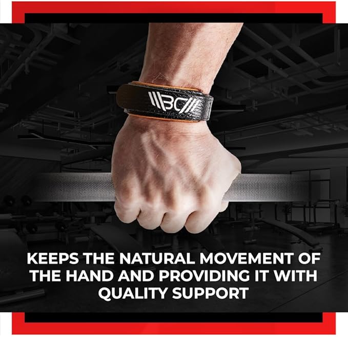 WARM BODY COLD MIND Leather Wrist Wraps for Weightlifting, Powerlifting, Gym – Wrist Support for Men & Women – Heavy Duty Wrist Straps for Strength Training