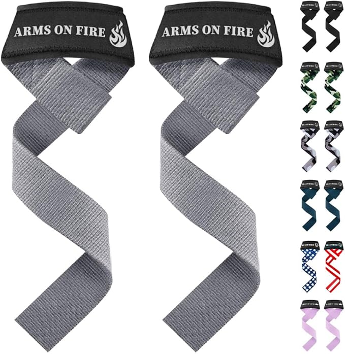 TECEUM Wrist Lifting Straps with Neoprene Padding Support β Heavy Duty Wrist Workout Straps For Men and Women β Ideal for Powerlifting, Strength Training, Bodybuilding