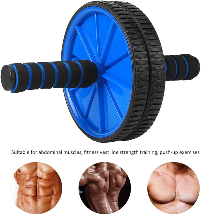 Blue Dual Roller Abdominal Exerciser - 18cm Diameter