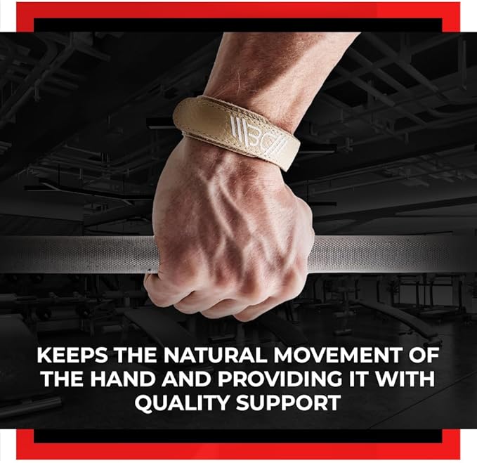 WARM BODY COLD MIND Leather Wrist Wraps for Weightlifting, Powerlifting, Gym – Wrist Support for Men & Women – Heavy Duty Wrist Straps for Strength Training