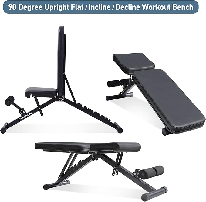 Weight Bench for Home Gym Exercise Workout Equipment 90 Degree
