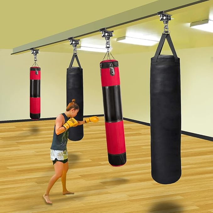 Dolibest Heavy Bag Mount, Punching Bag Hanger, I Beam Hanger, Heavy Bag Hanger for Punching Bag Accessories, Punching Bag Bracket, Beam Hanger with Swivel Hook, Ceiling Mount for Boxing Bag (2 Pack)