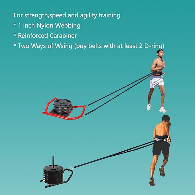 Weighted Training Waist Belt for Pulling Sled and Tires