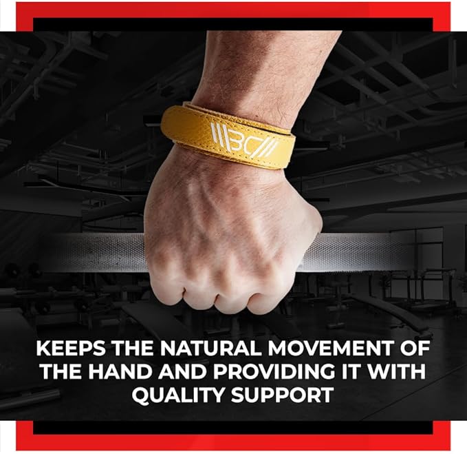 WARM BODY COLD MIND Leather Wrist Wraps for Weightlifting, Powerlifting, Gym – Wrist Support for Men & Women – Heavy Duty Wrist Straps for Strength Training