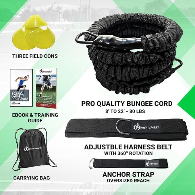 INTENT SPORTS 360° Dynamic Speed Resistance and Assistance 8 Ft. 80 Lb