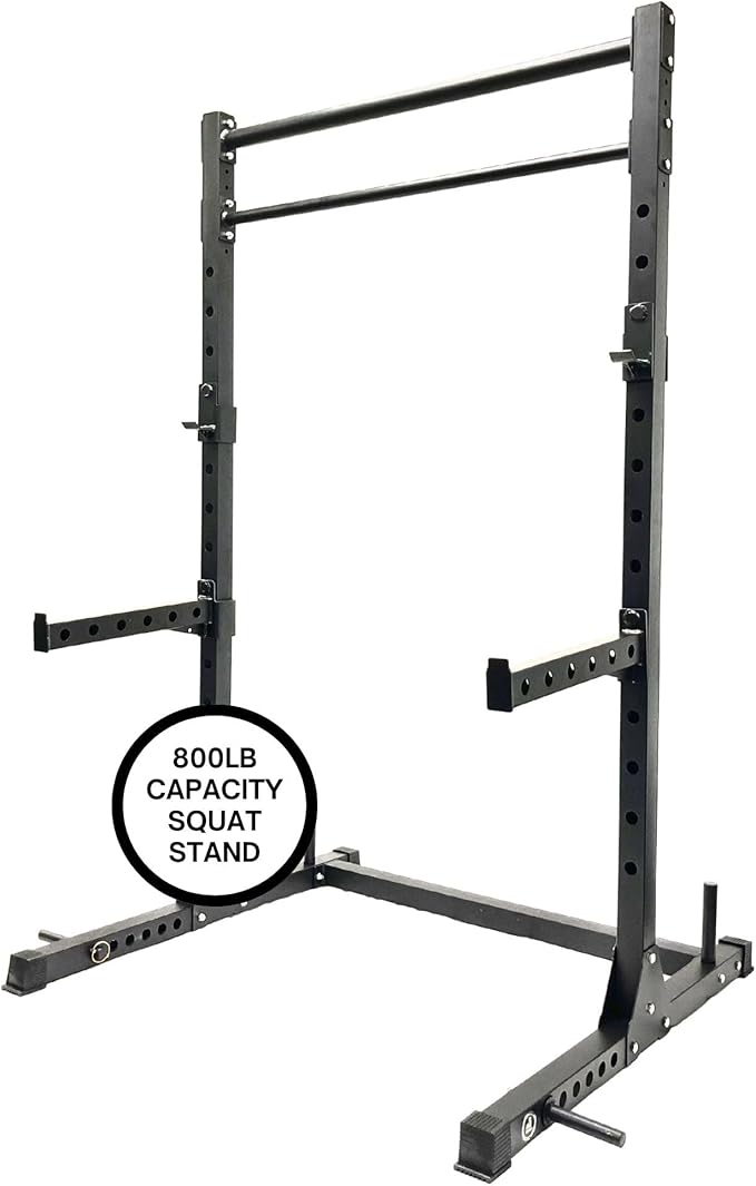 HulkFit Multi-Functional Adjustable Pro Series Power Cage Weight Rack, Squat Rack for Home Gym with 2 Pull Up Bars, Strength Training Exercise Equipment for Bench Press, Squats, and Deadlifts