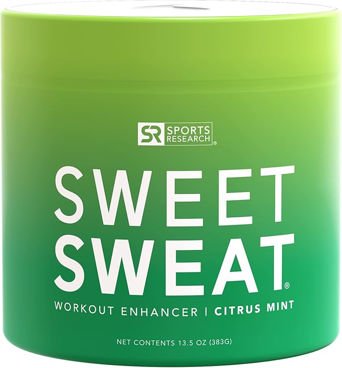 Sweet Sweat 'Workout Enhancer' Gel XL Jar - Maximize Your Exercise & Sweat Faster - 13.5oz (Citrus Mint)