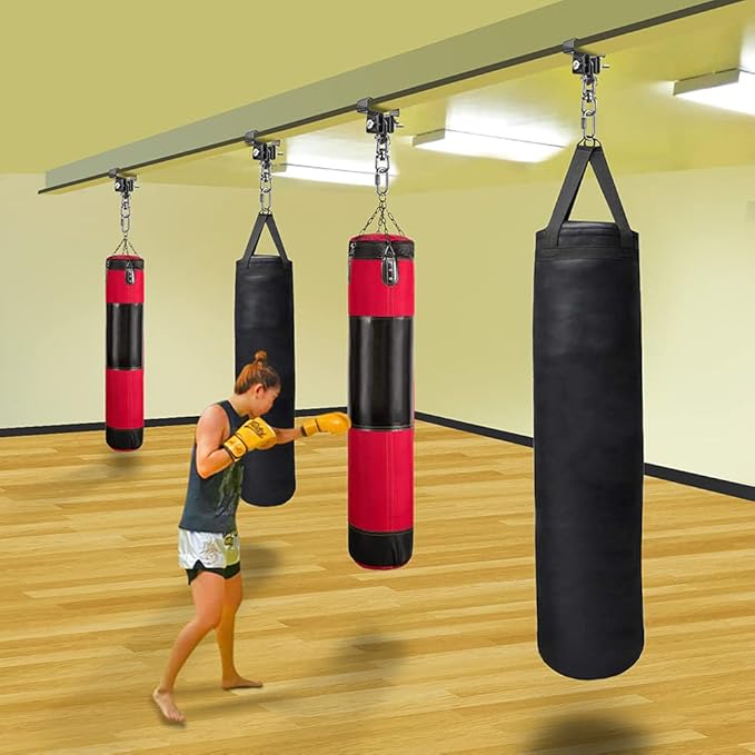 SELEWARE Heavy Duty Steel Beam Clamp, Heavy Bag Mount, Punching Bag Hanger Heavy Duty Holder for Boxing, Muay Thai and MMA Training (with Carabiner)