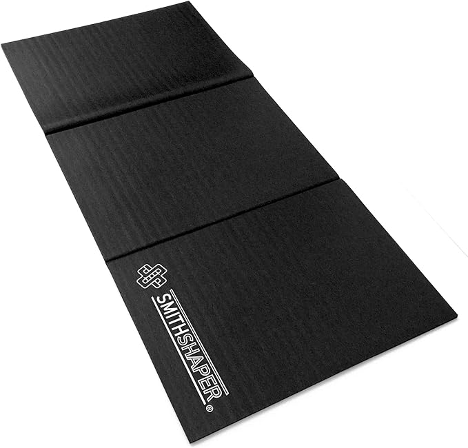 Squat Mat - 30.75" Length - Knee & Leg Muscle Targeting - Folds to 0.90" Thick - Ab Rollouts & Knee Pushups Pad - NBR Black
