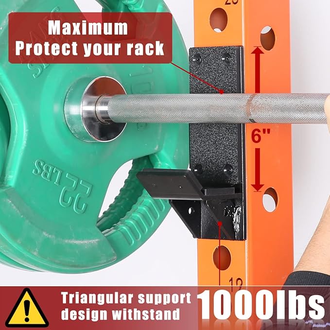 SYL Fitness J-Hooks for Squat/Power Rack - Available 2"x2" and 3"x3", Heavy