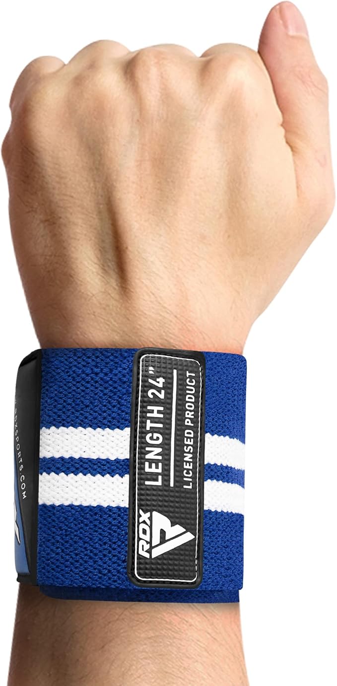 RDX Weight Lifting Wrist Support Wraps, 36” 24” 18” Professional Grade Elasticated Cotton Straps, Gym Fitness Workout Strength Training Bodybuilding Powerlifting Deadlifting Calisthenics, Men Women