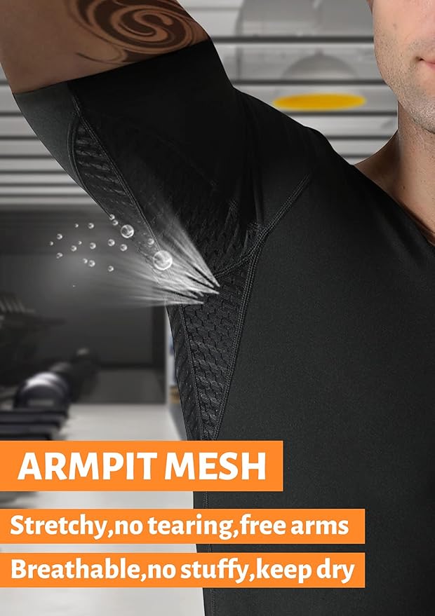 Men Sauna Shirt Sweat Suit Slimming Vest Workout