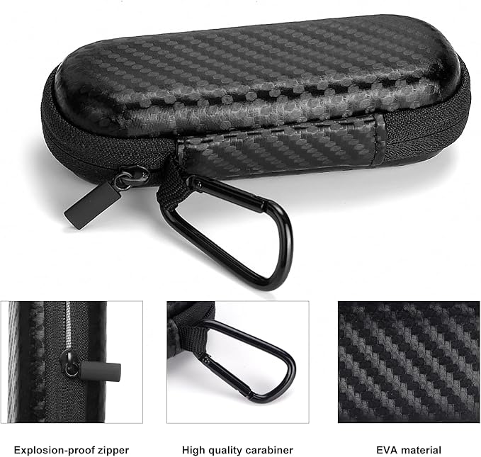 Glamgen Kardiamobile Ekg Monitor Case, Case for Kardiamobile EKG Heart Monitor, Hard Travel Box for Alivecor Kardia Mobile 6L, Pill Box and Carabiner Clip Included