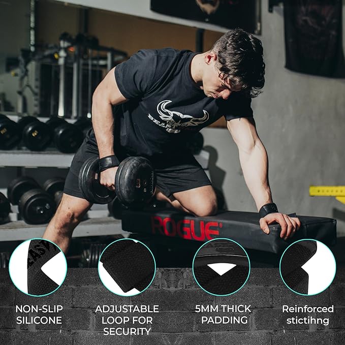 BEAST RAGE Lifting Straps for Weightlifting, Weight Lifting Straps Gym Power Workouts Lifting Wrist Straps Padded Cotton Men Women Support Lifters Deadlift Straps Hard Pull Exercise Straps