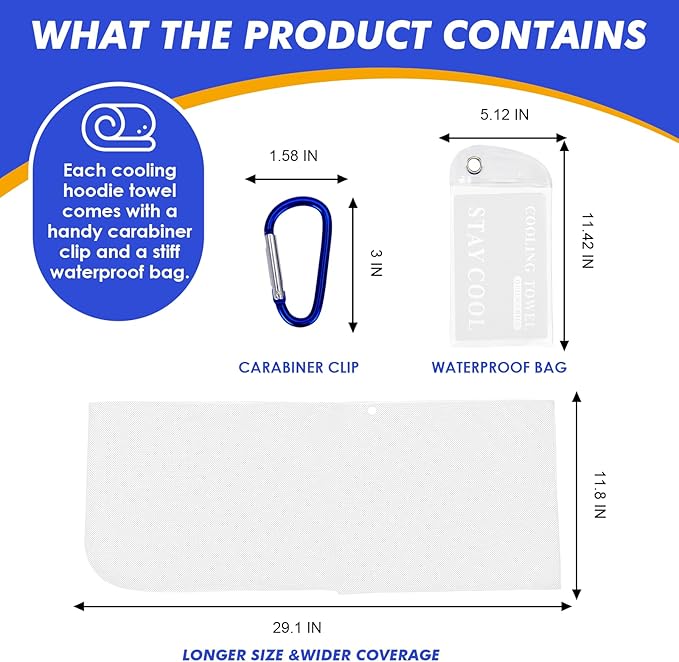 Cooling Hoodie Towels for Neck and Face 50 Sun