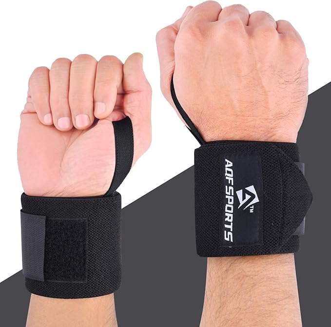 Wrist Wraps for Weightlifting - USPA & IPL Approved 18" Gym Wrist Support with Thumb Loop - Heavy Duty Lifting Wrist Straps for Fitness, Workout, Powerlifting, & Bodybuilding (Pair)