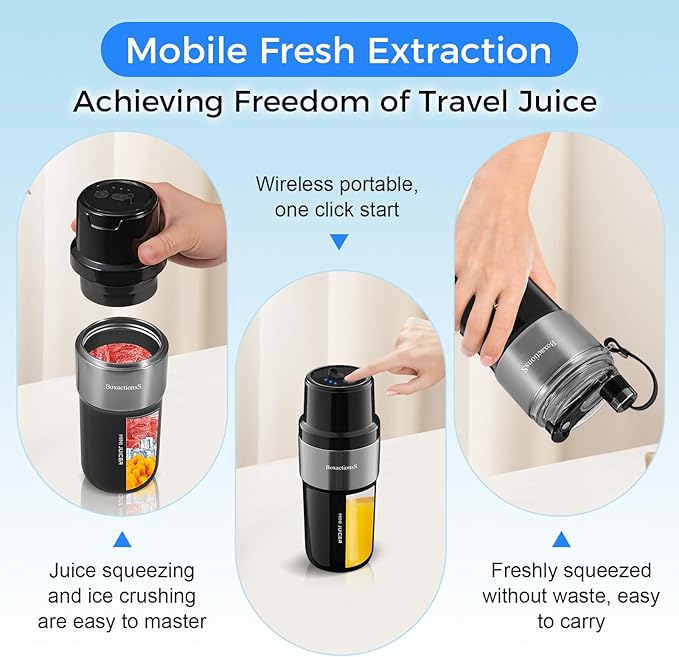 Flip Portable Blender,protein shaker,for-Smoothies, Shakes, Juicing,Egg white Powder,with Insulated Cup, USB Charging, Easy to Clean ,Black.