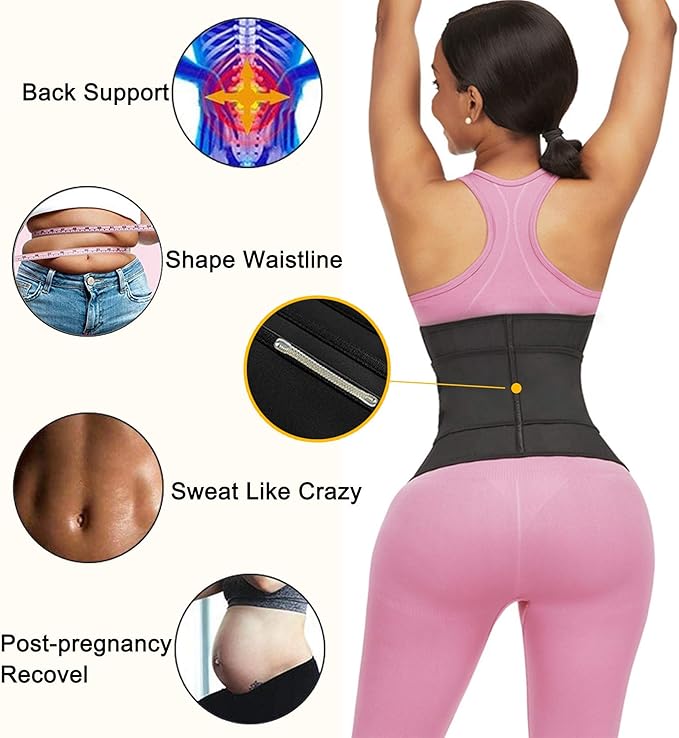 Neoprene Waist Trainer for Women, Corset Sauna Sweat Workout Waist Trimmer Belt