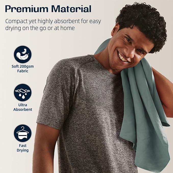 BAGAIL Camping Towel with EVA Case