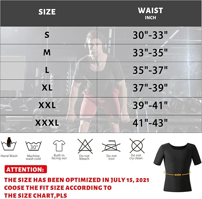 Men Sauna Shirt Sweat Suit Slimming Vest Workout