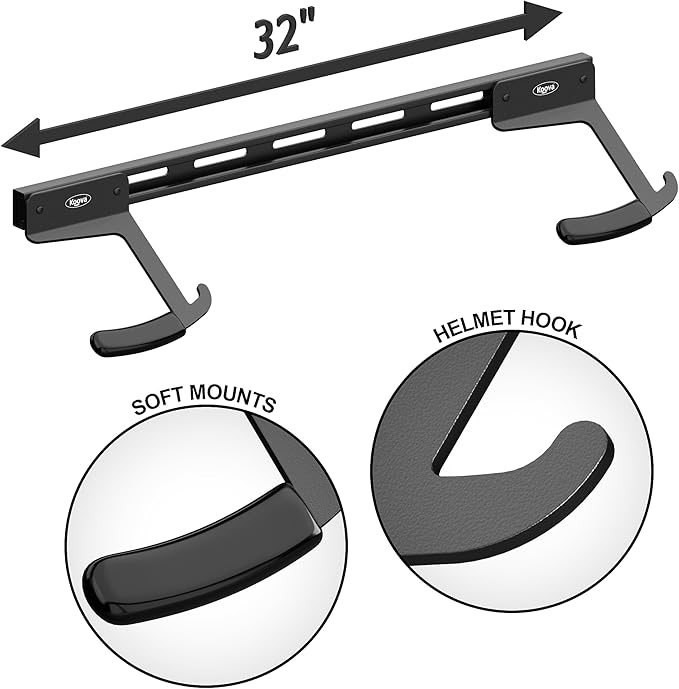Koova Wall Mount Bike Rack | Steel Bike Mount | Adjustable Hangers | Easy Mount | USA Made