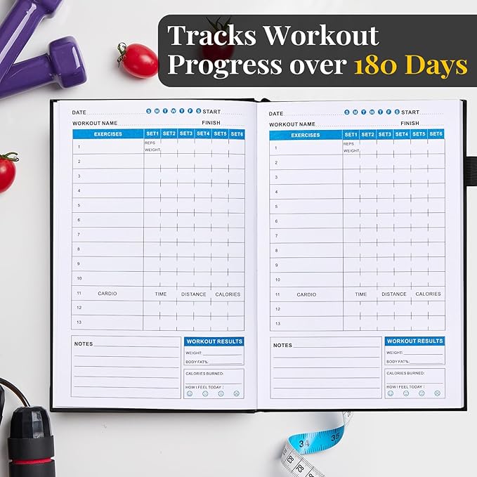 Fitness/Workout Journal for Women & Men 6 Months