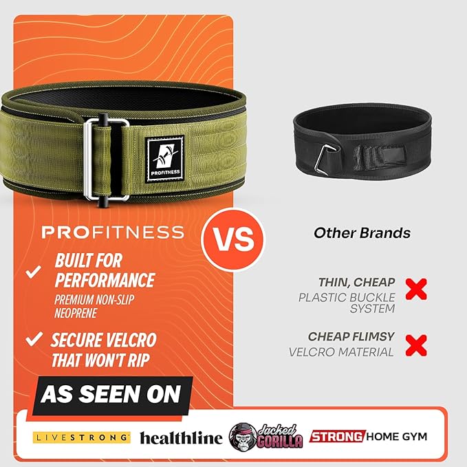 Weightlifting Belt for Men & Women - 4''