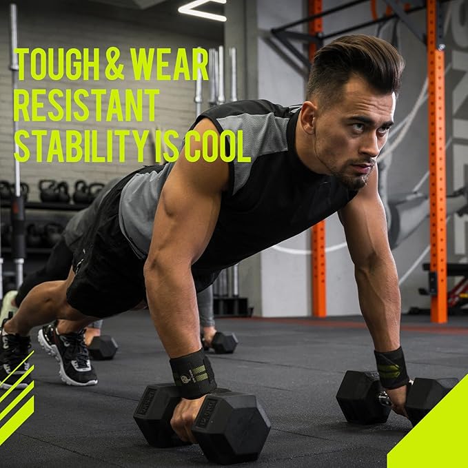 Slim Panda Weightlifting Wrist Wraps- Upgraded Wrist Support with Heavy Duty Thumb Loop for Powerlifting, Bodybuilding, and Weight Lifting Men & Women